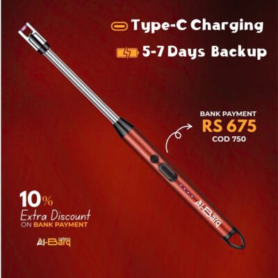 daraz rechargeable lighter for kitchen at best price red
