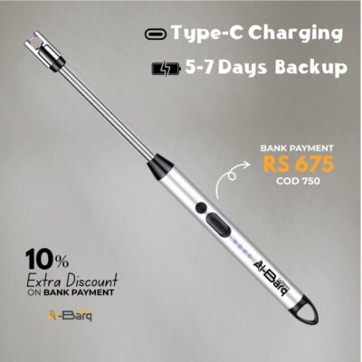 360° Electric Lighter for Kitchen daraz rechargeable lighter for kitchen at best price silver